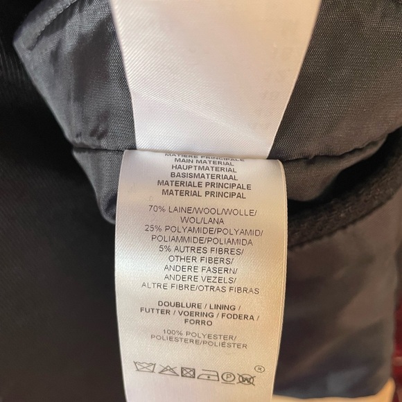 Saint James Navy and Camel Color-block Wool Coat Size EU 42 /CAD 12 NWT - Picture 8 of 16